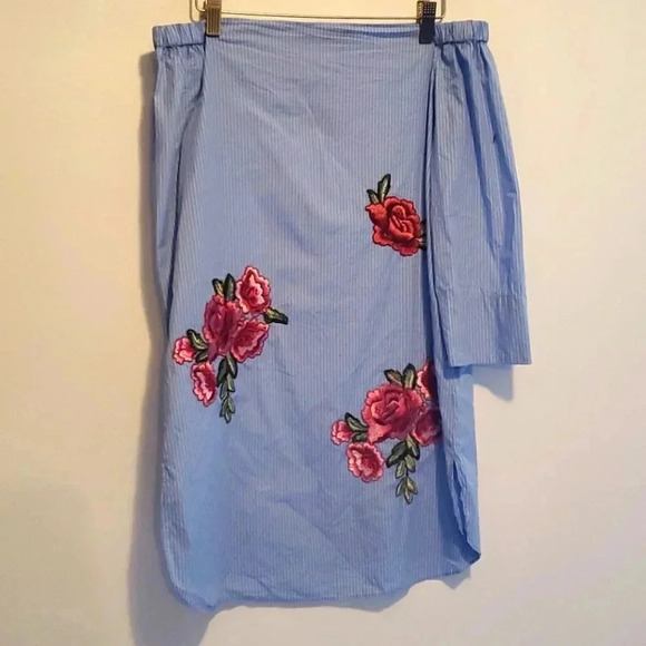 Zara embroidered off the shoulder  sz XS dress - Picture 1 of 6